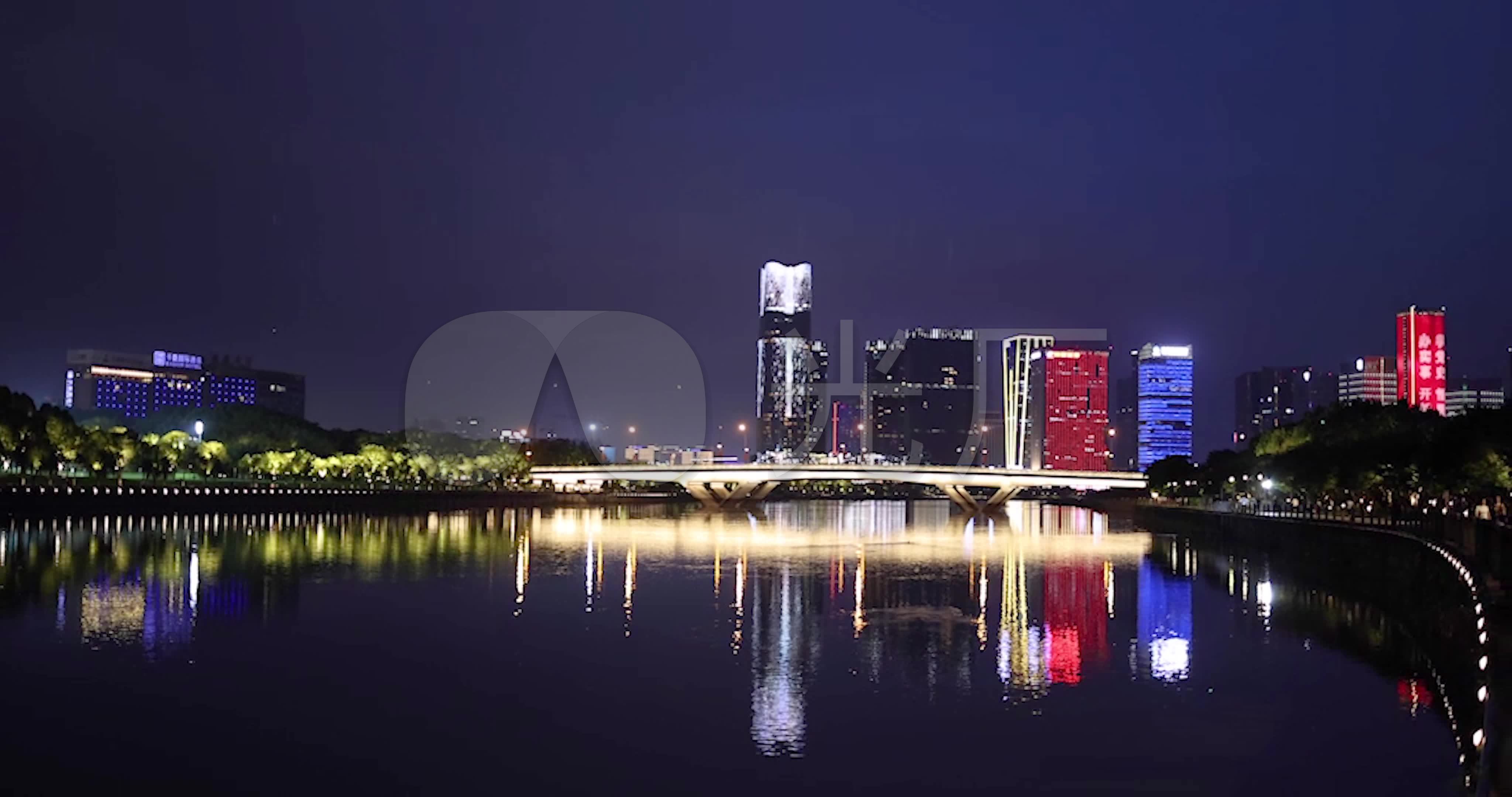 义乌城市夜景风光4k视频