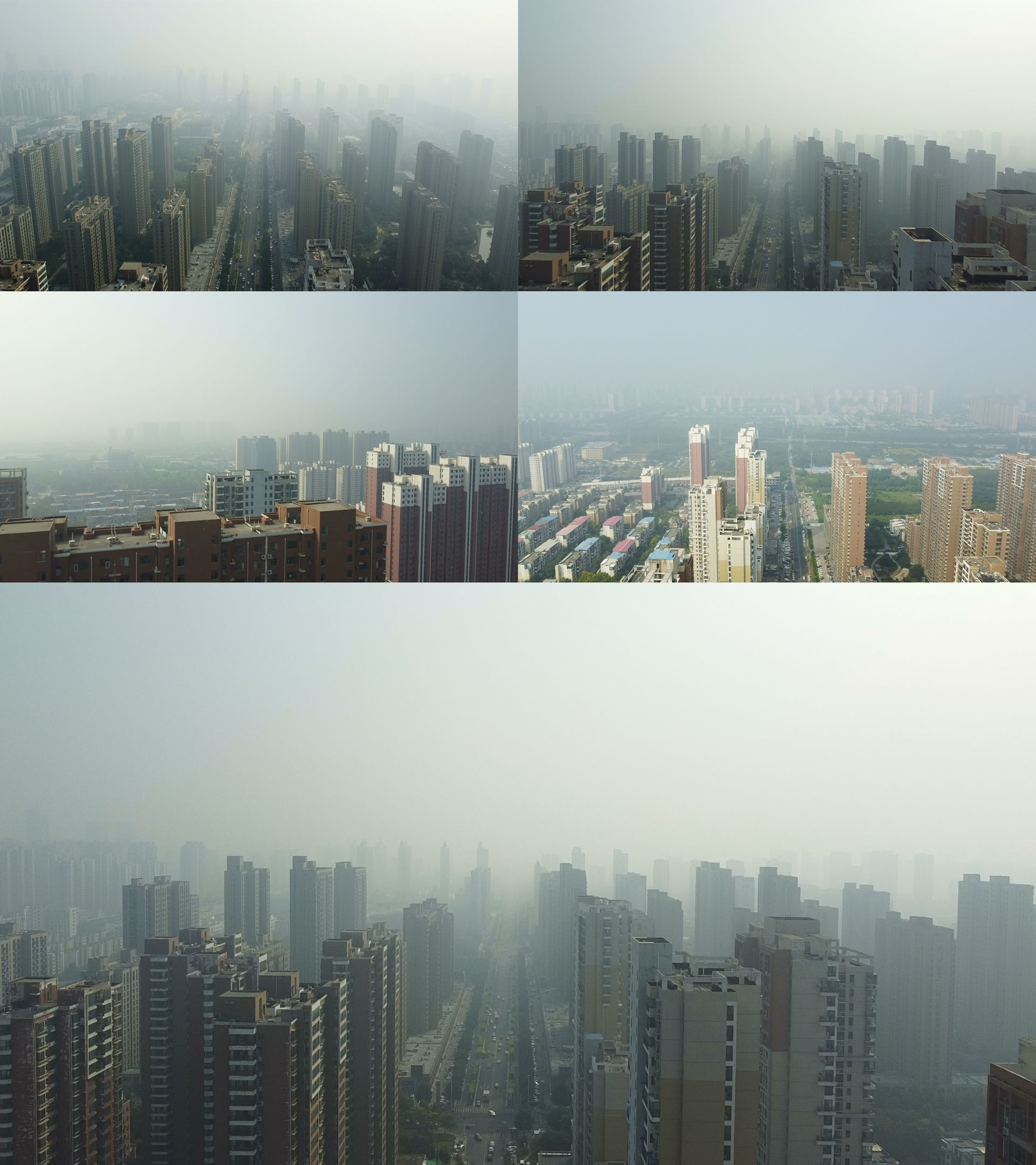 5云雾笼罩空气质量城市雾霾雾霾天气大气污染节能减排环保片素材灰尘