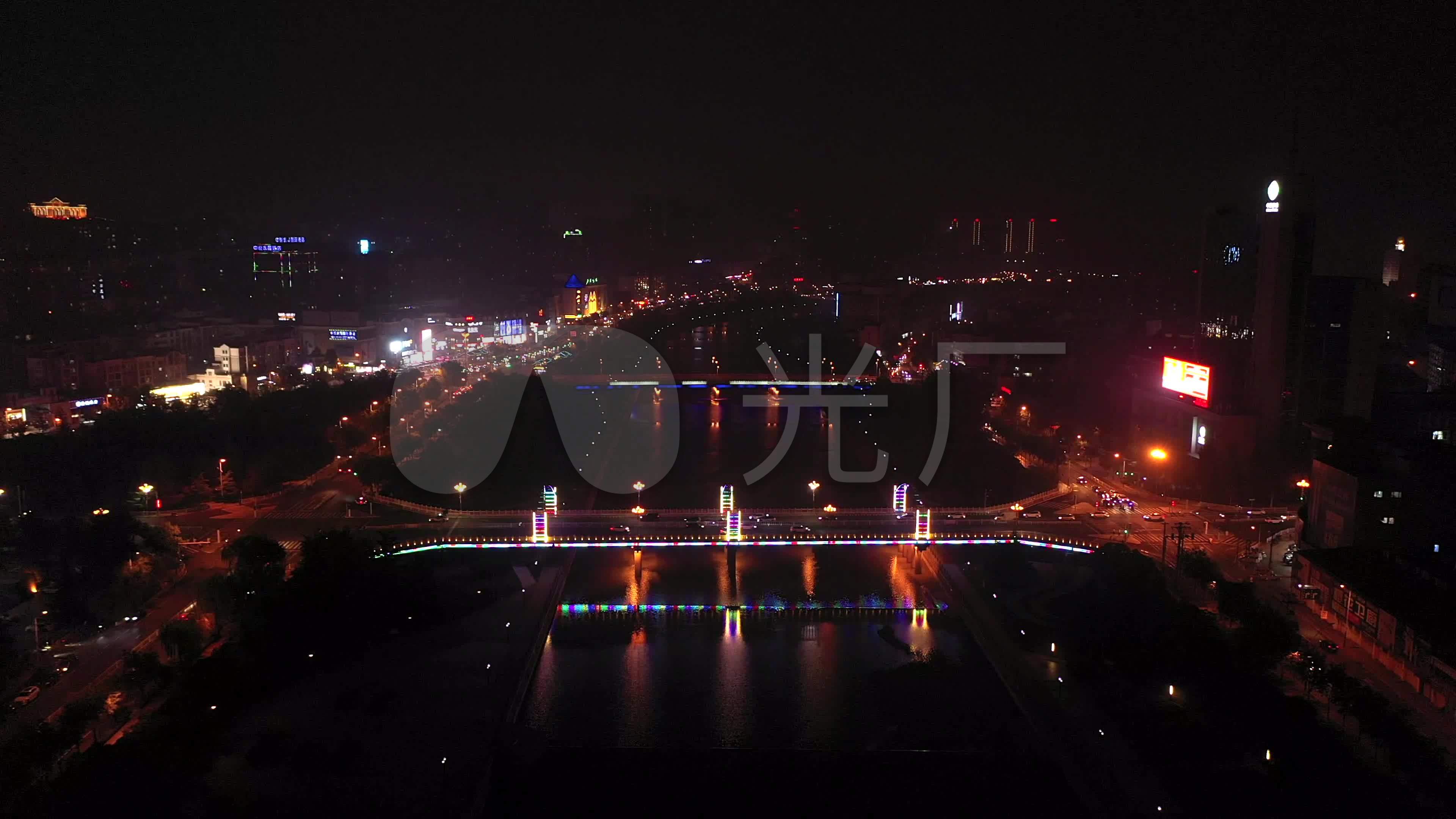 【4k】阳泉市中心夜景