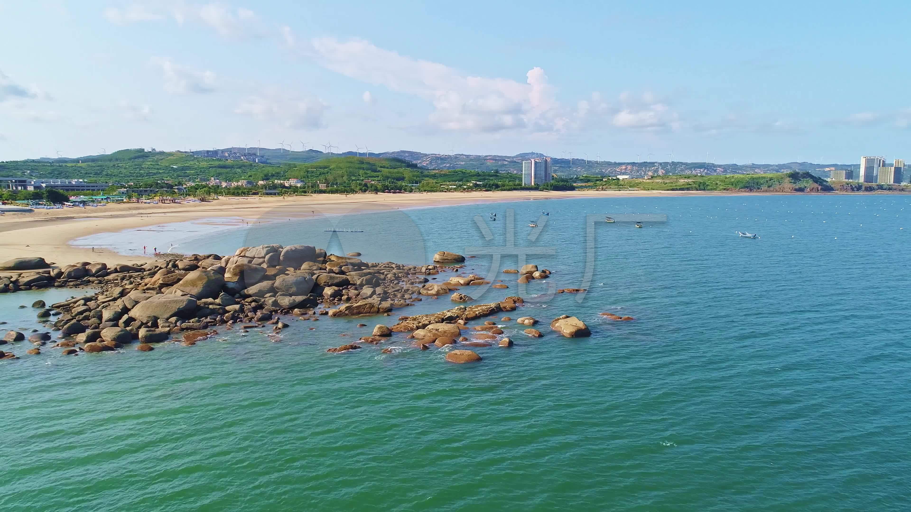 航拍福建漳州漳浦白塘湾景区