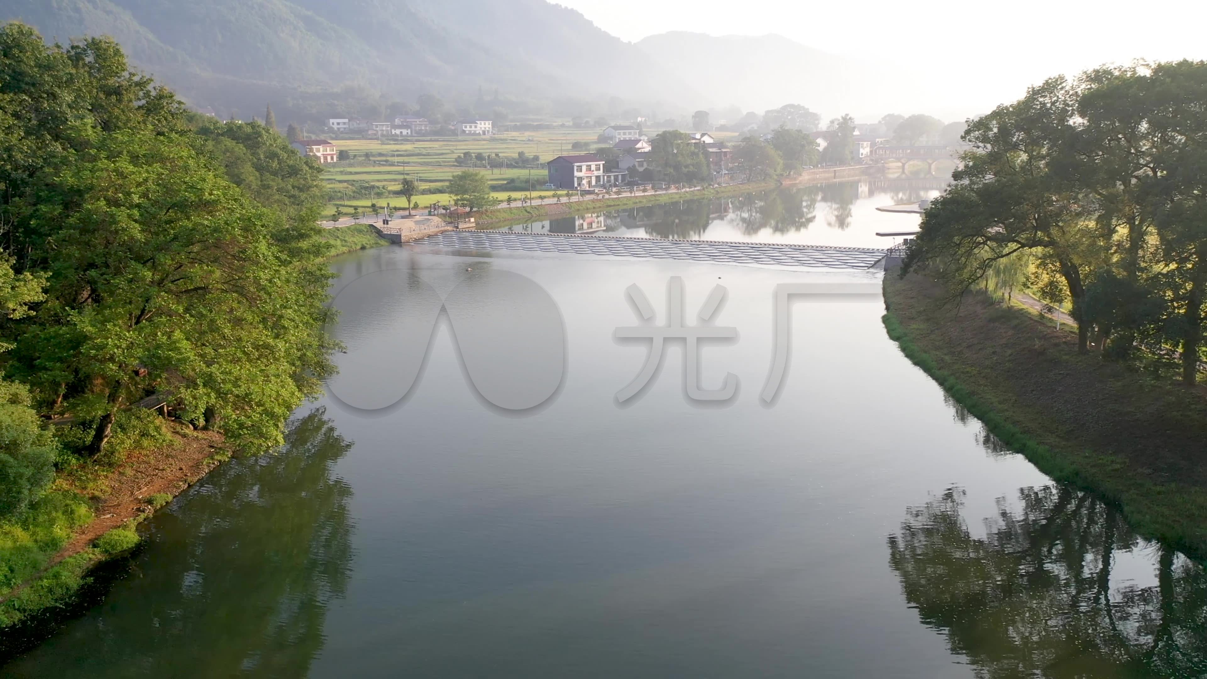 航拍浏阳小河乡鱼鳞坝_3840x2160_高清视频素材下载(编号:6532440)