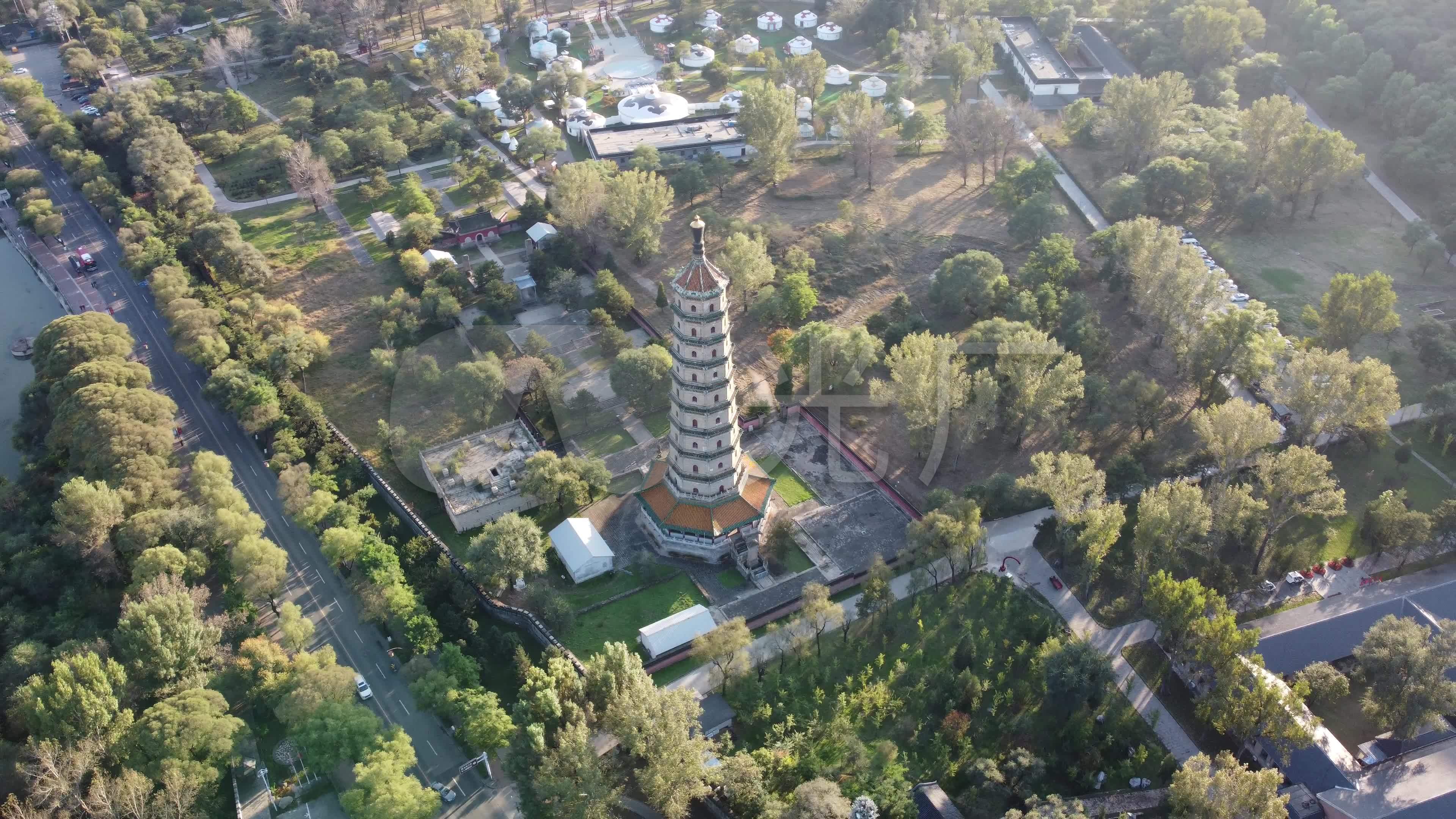 避暑山庄永佑寺塔环拍_3840x2160_高清视频素材下载(编号:6561637)