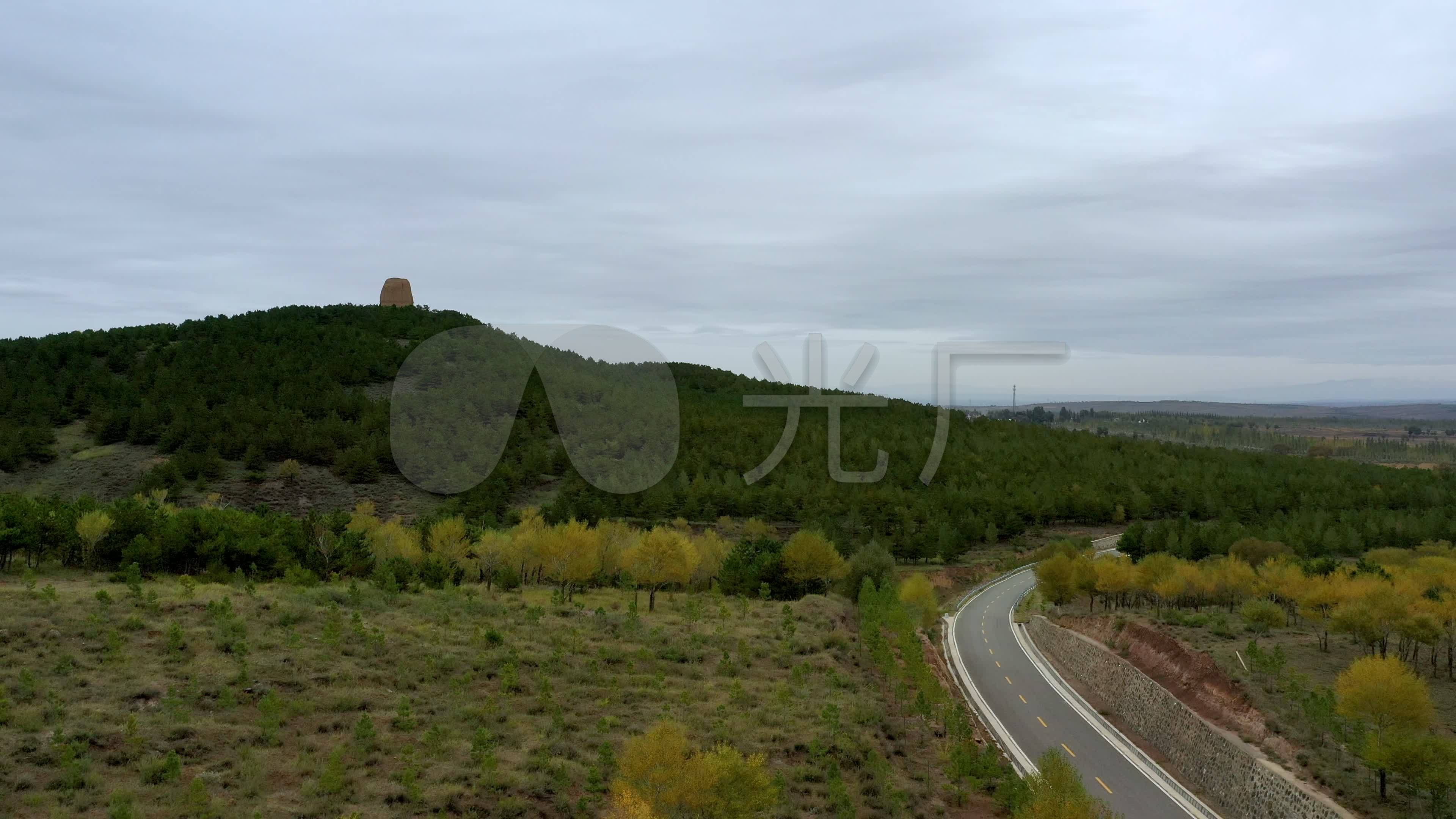 4k大同左云长城一号旅游公路航拍常规视频_3840x2160_高清视频素材