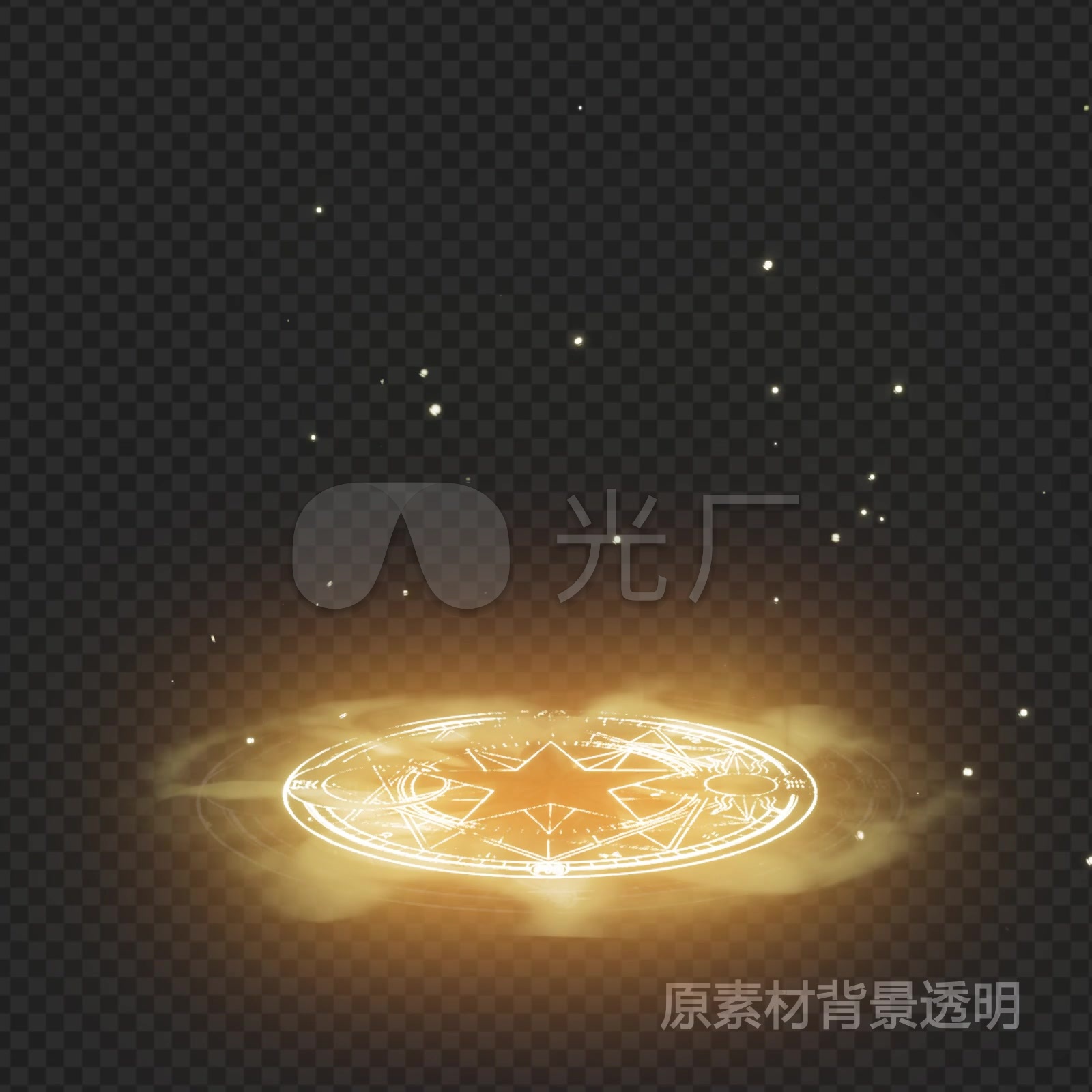 金色施法法阵(带透明背景)_视频素材包下载(编号:6612307)_影视包装