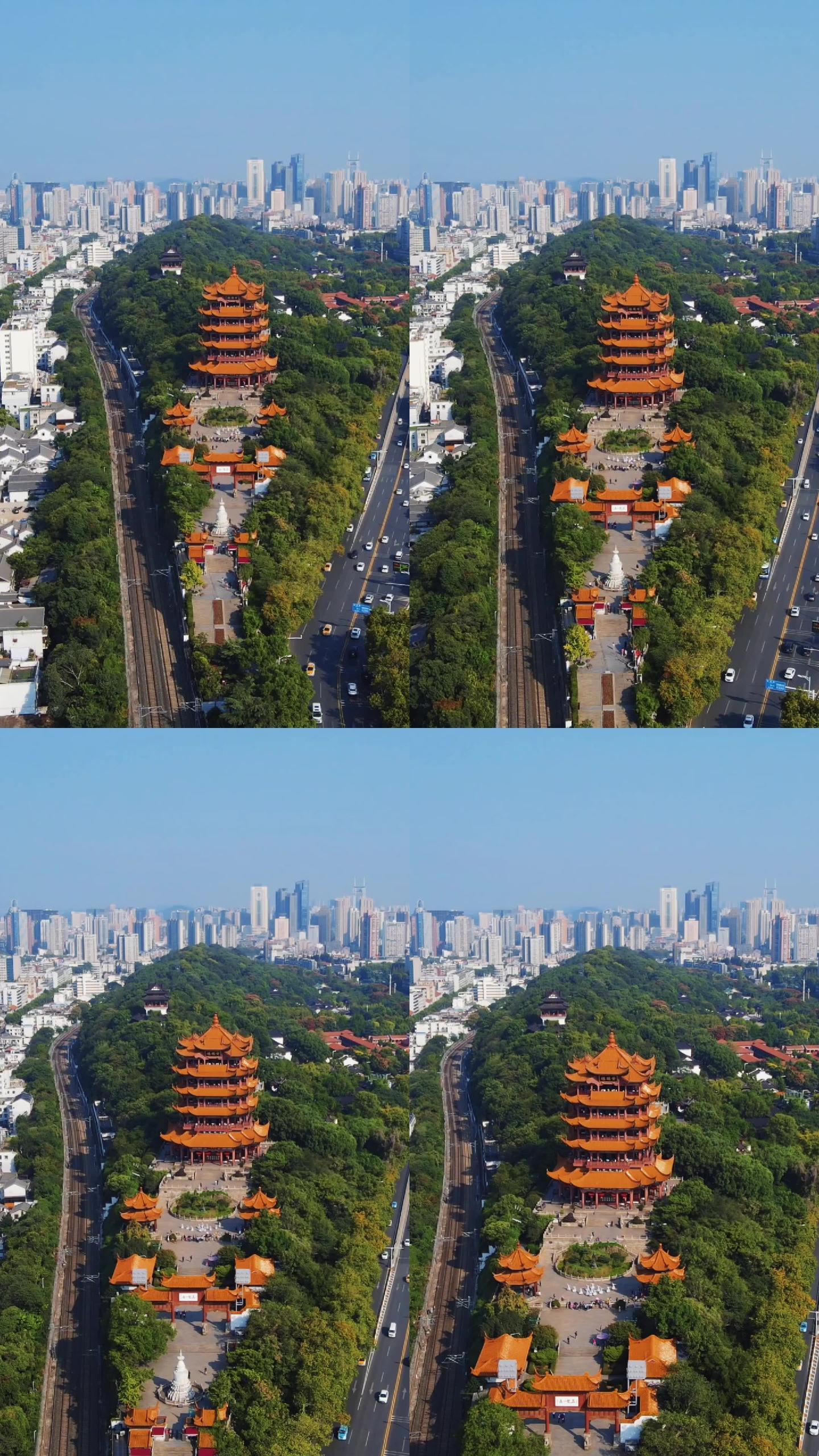 武汉黄鹤楼航拍_1080x1920_高清视频素材下载(编号:6665680)_实拍视频