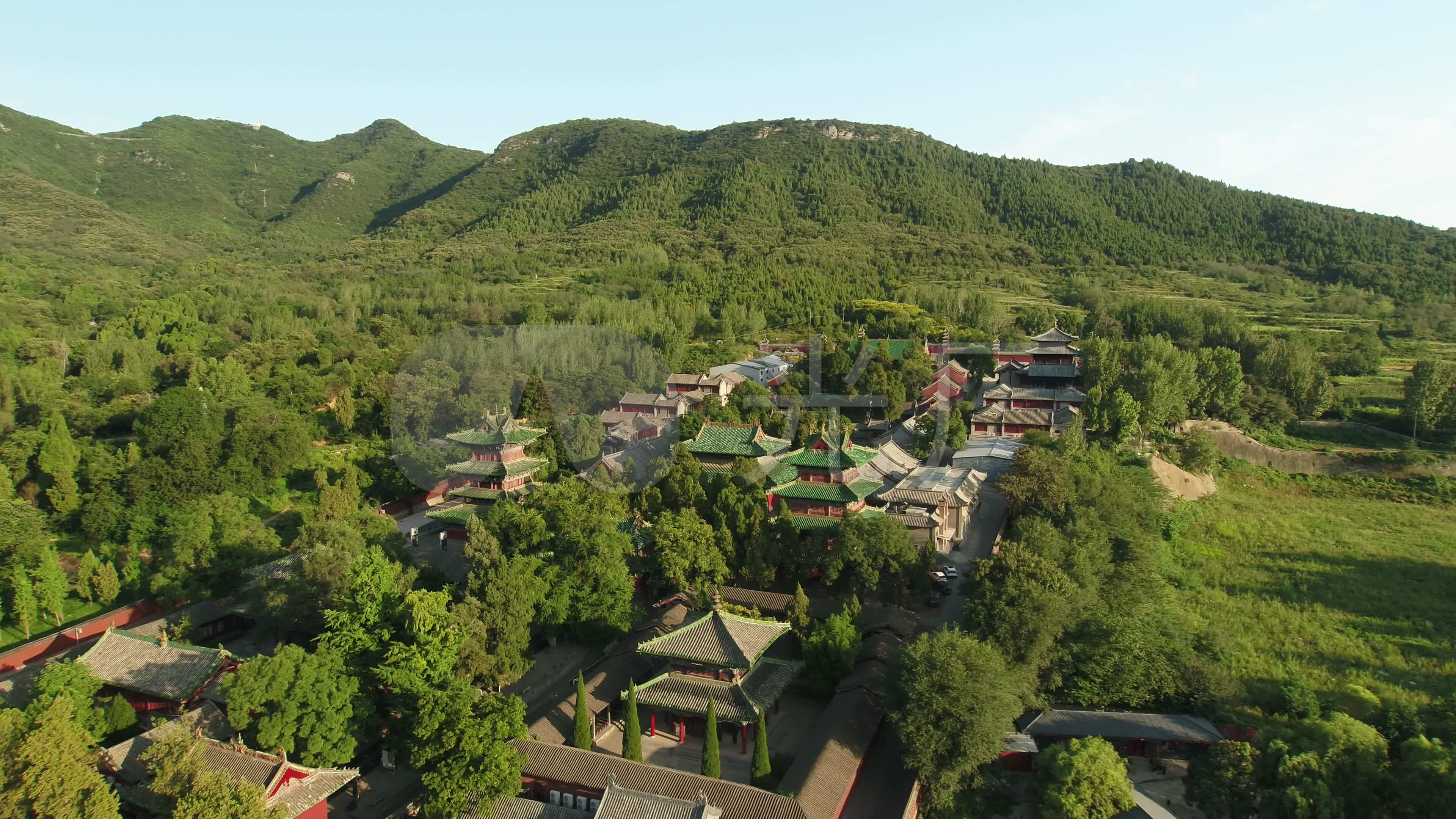 航拍嵩山少林寺全景
