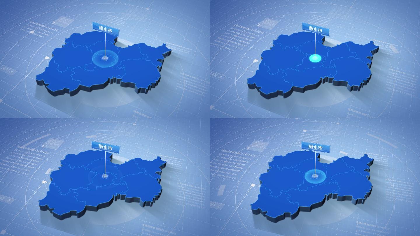 丽水市三维科技感地图