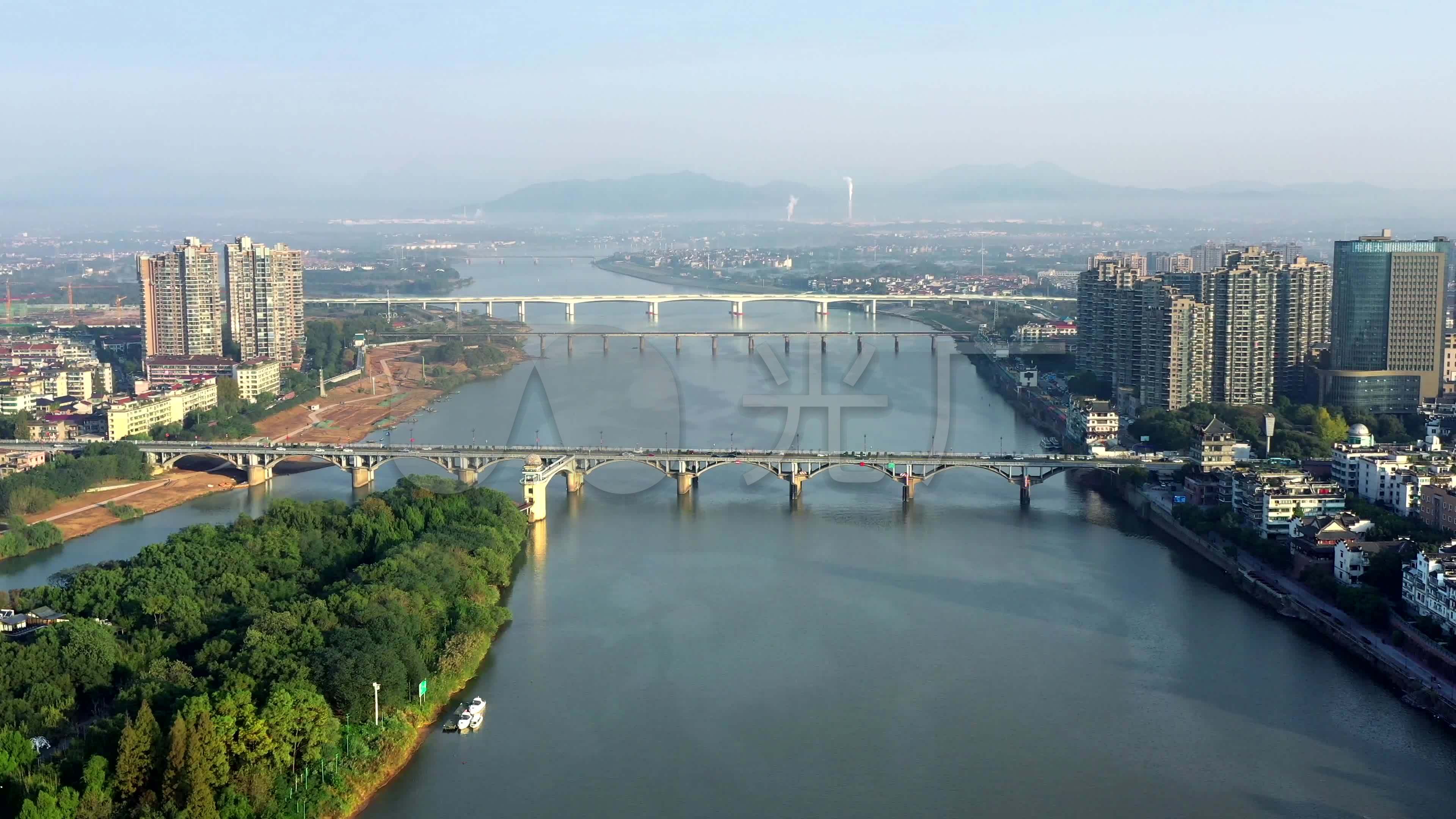 【4k】兰溪市兰江大桥_3840x2160_高清视频素材下载(编号:6852398)