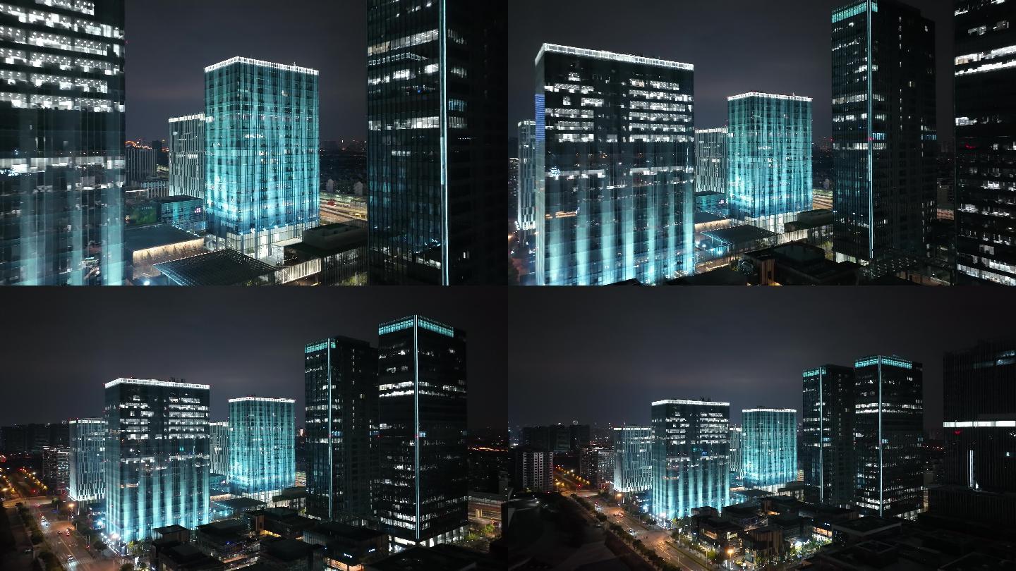 上海前滩商务楼夜景
