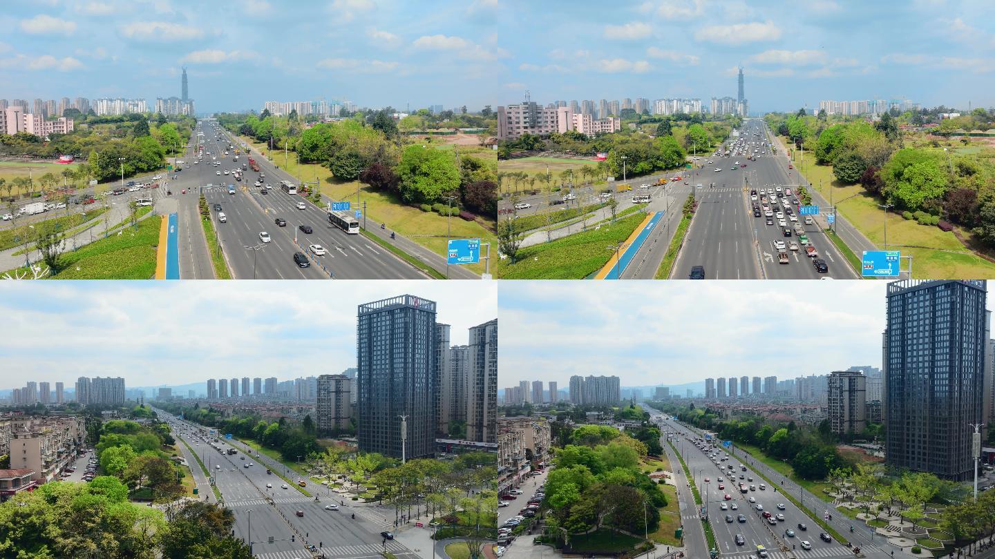 驿都大道航拍延时