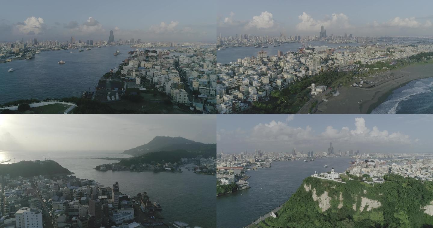 高雄海边城市航拍空镜2