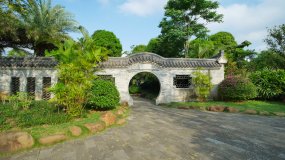 大门0下载中式园林庭院围墙圆形月亮门洞4下载古风屏风背景视频0下载