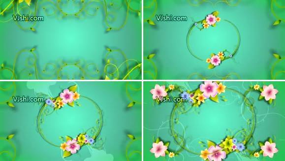 绝美的绿色花开