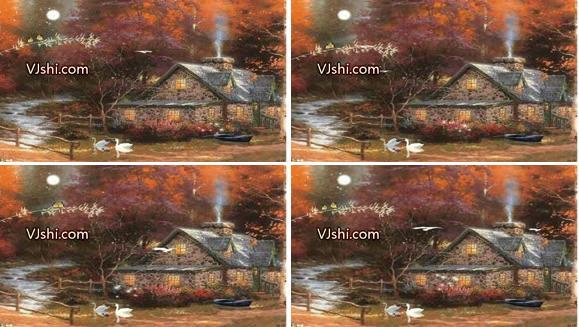 田园风光 小屋 唯美 动画哦