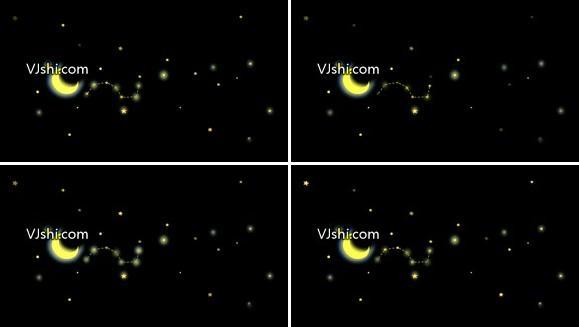 夜空 月亮 FLASH 北斗七星 星星
