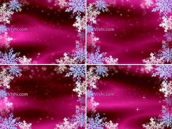雪花星光粒子红背景