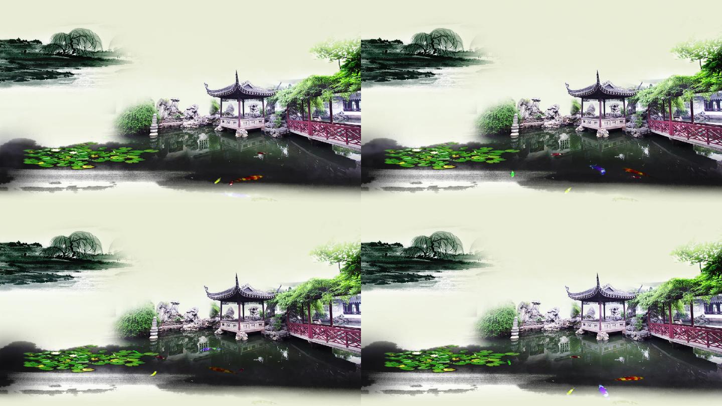 水墨荷塘