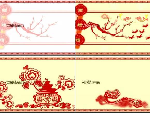 剪纸喜庆动画