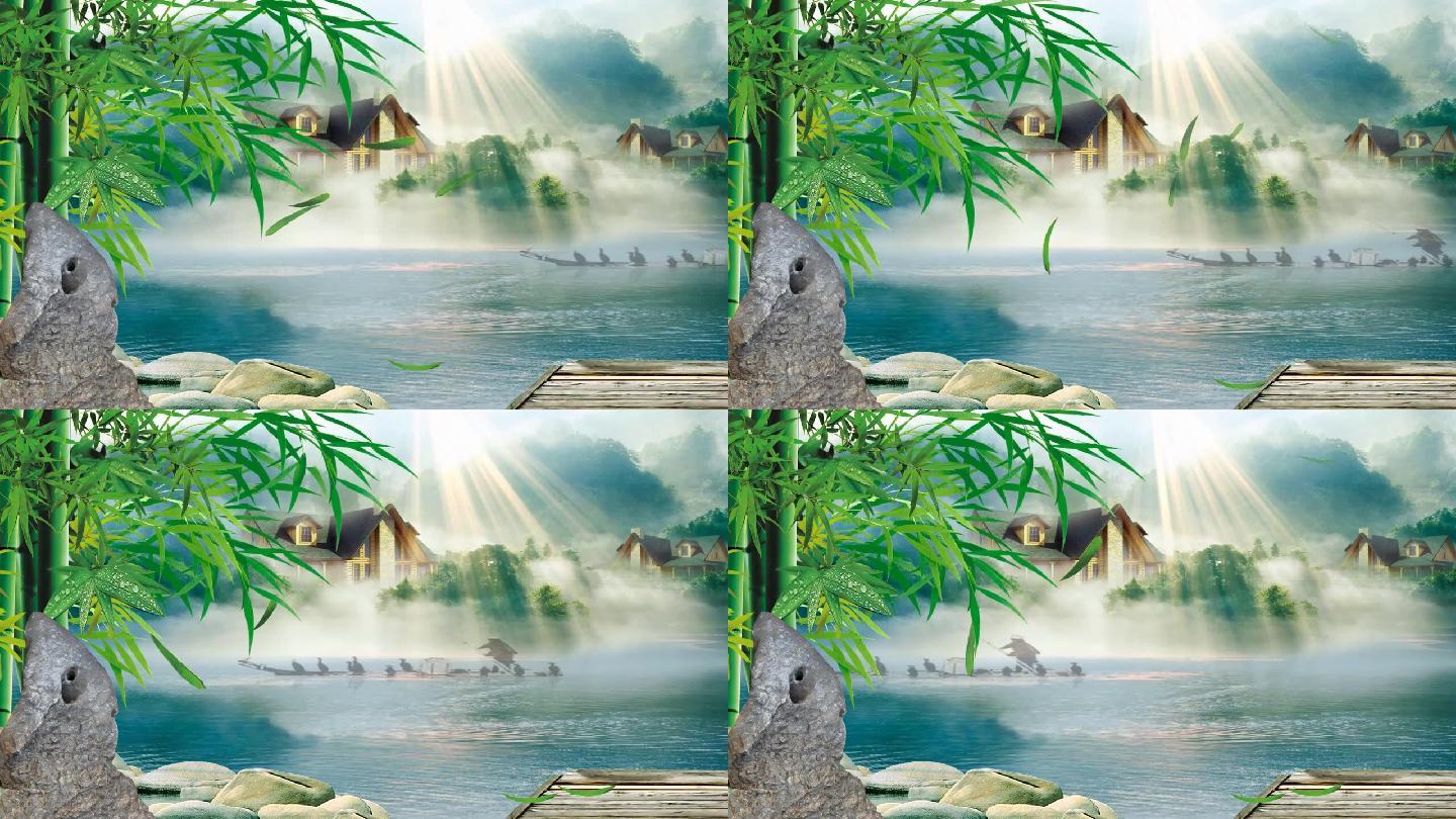 水乡晨雾