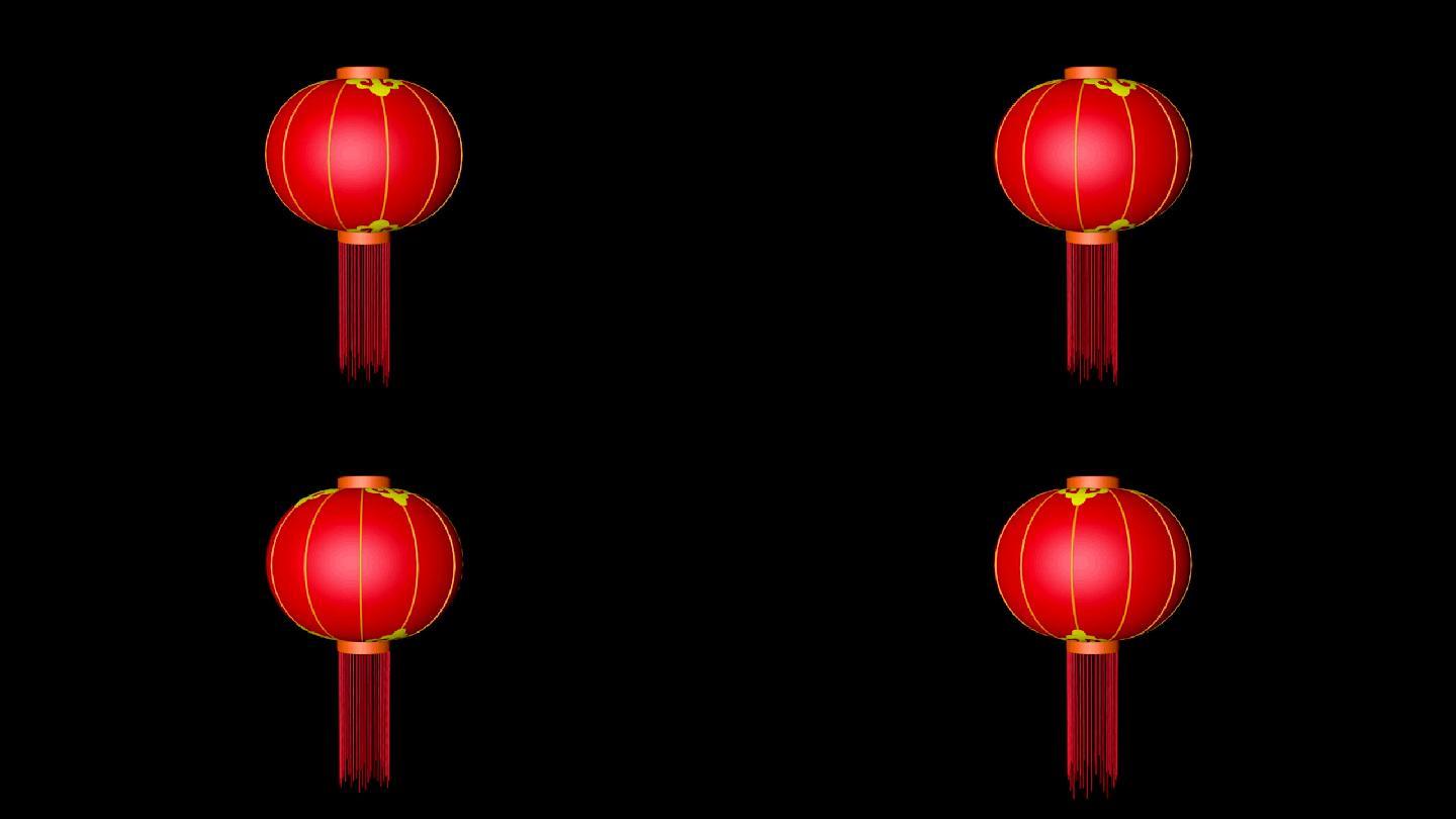 旋转的红灯笼