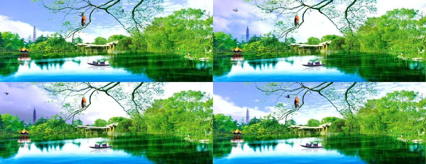 湖光春色
