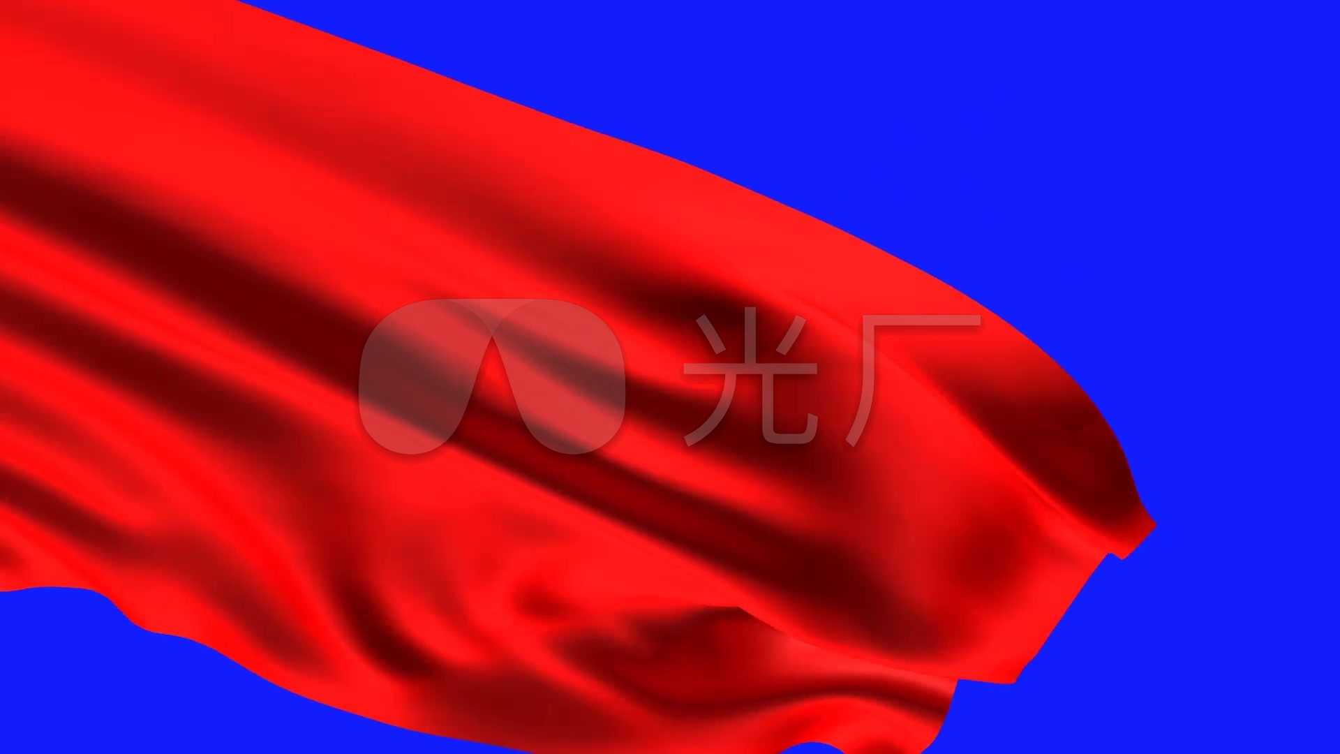 高清转场红旗(可抠像处理) - 国内元素视频素材
