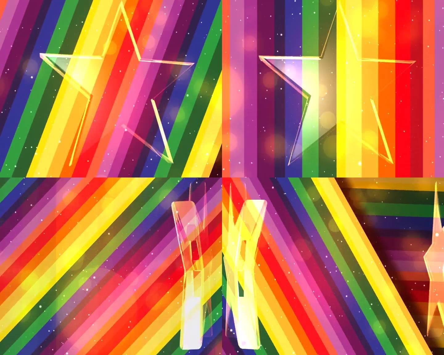 五星 彩条 青春 活力