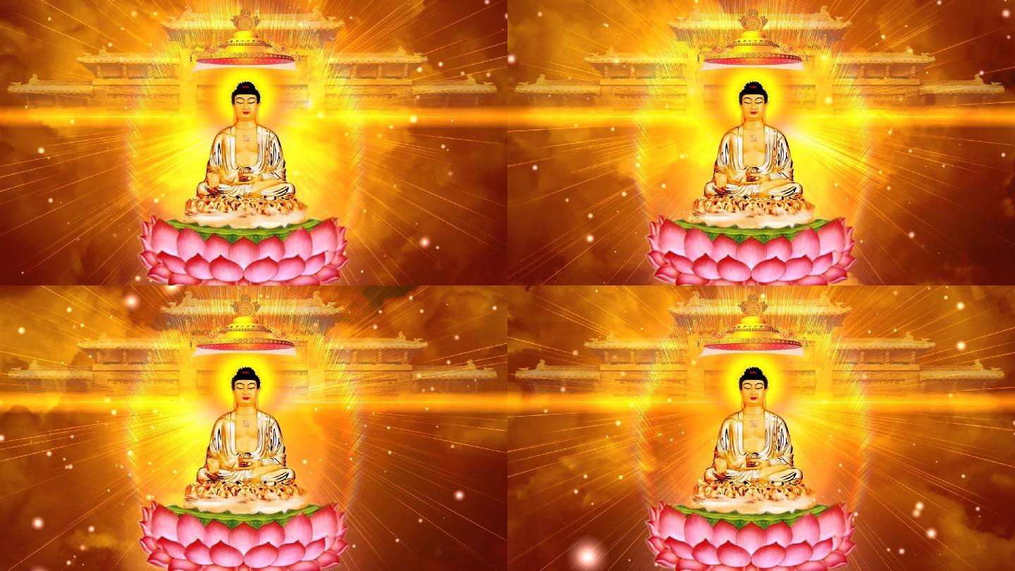 佛祖 佛光 天宫 云 光线 粒子