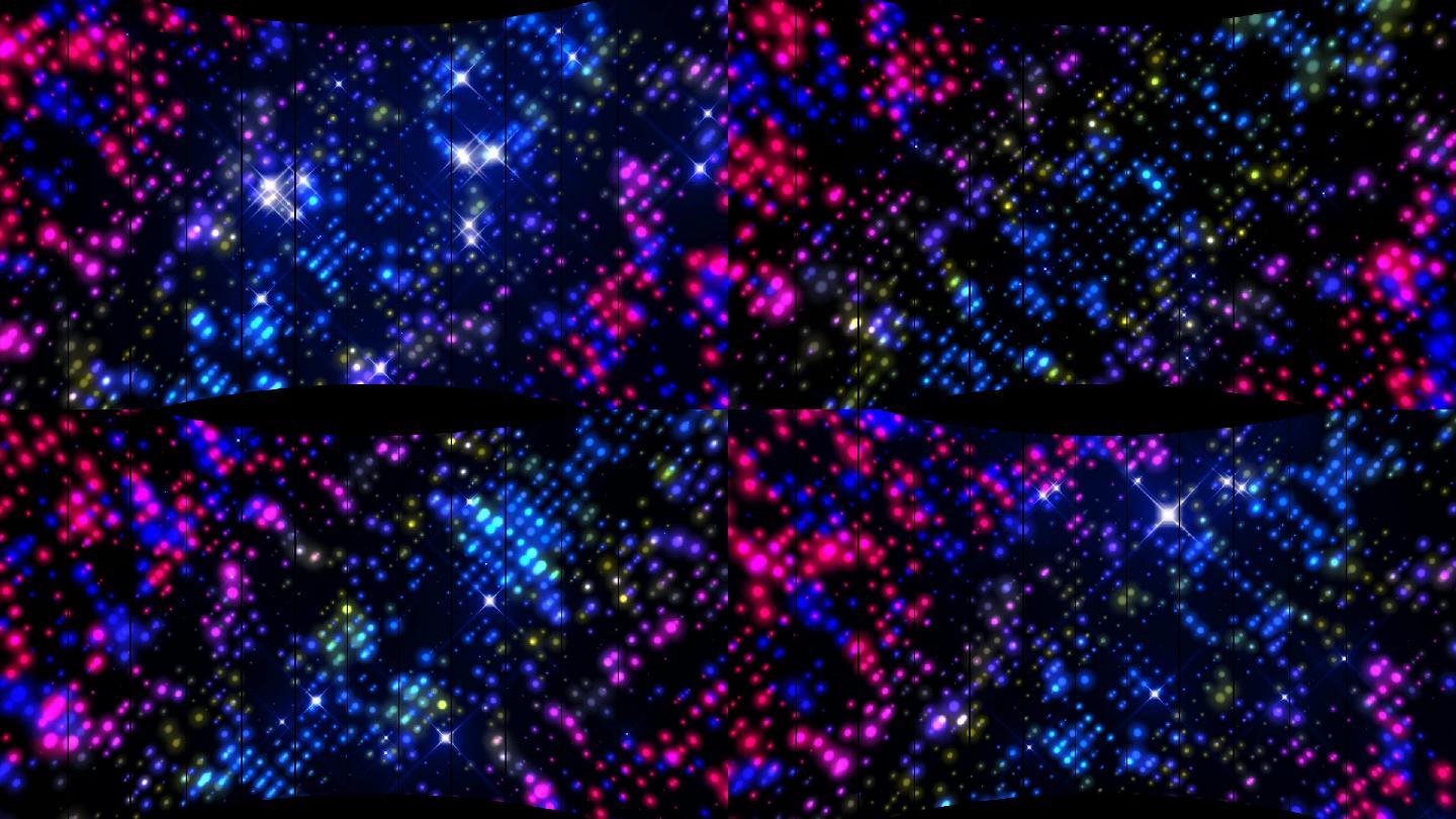 七彩 粒子 节奏 动感 闪动 曲面LED 星光 闪亮 绚丽背景(2)