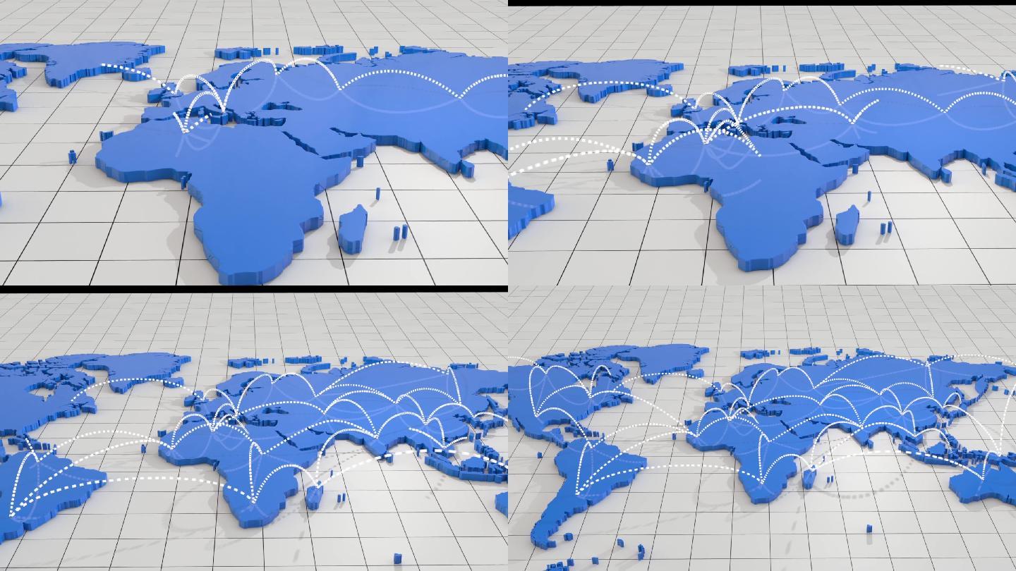 世界地图连接