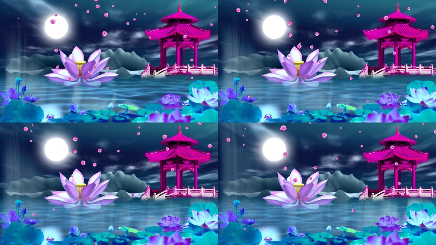 唯美梦幻荷塘月色
