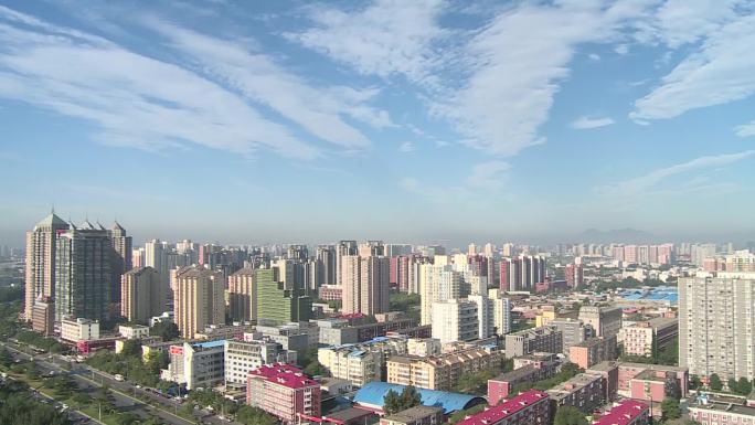 间隔拍摄北京云层流动