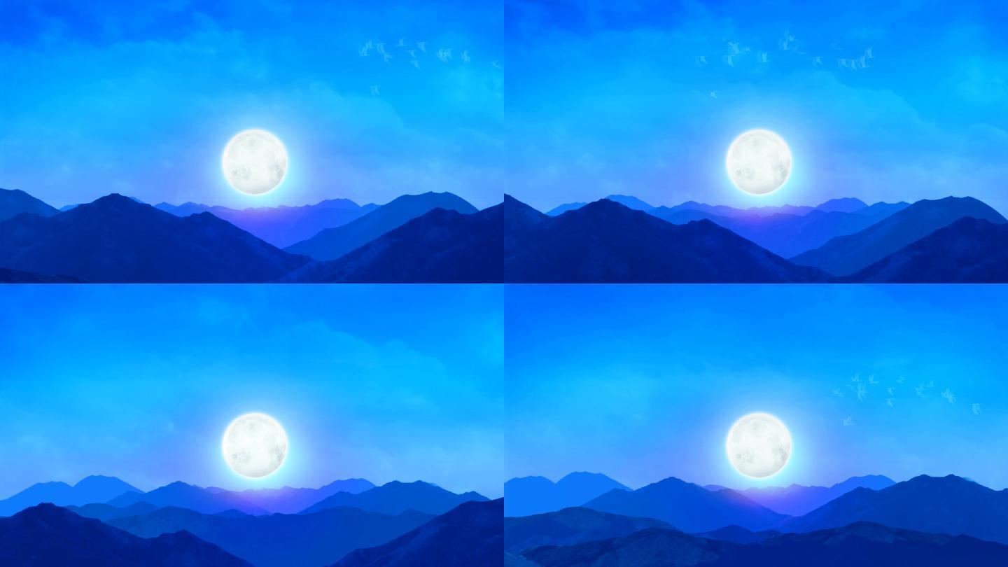 月色山峰
