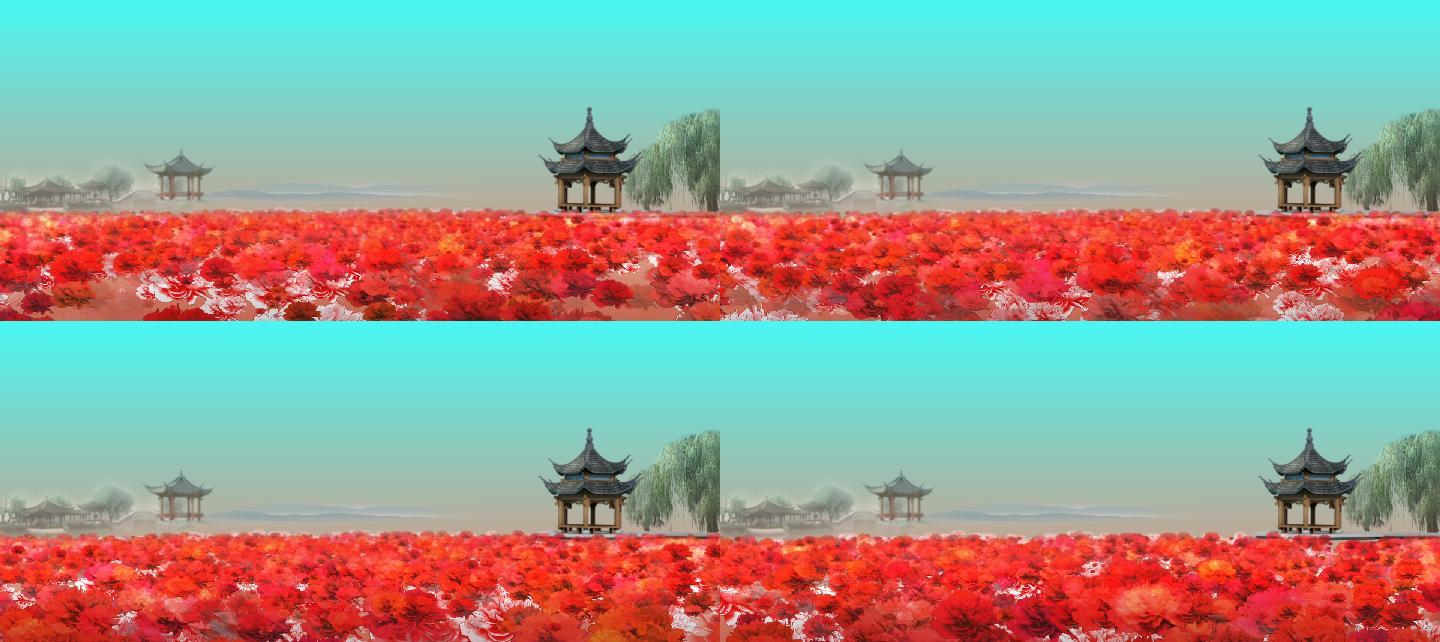 高清1920 860 园林 牡丹