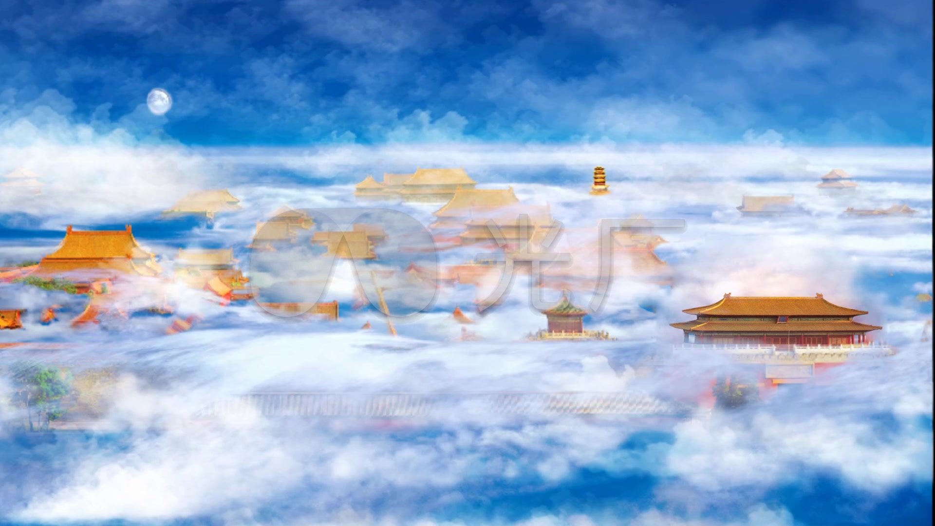 原创天宫仙境led背景动态视频请勿转载