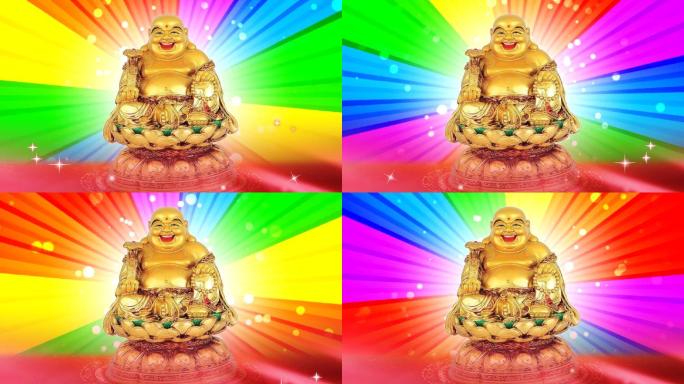 佛教素材弥勒佛动态视频