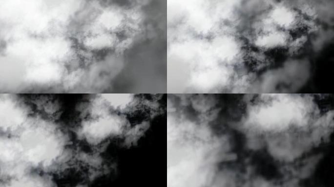 白云下降透明通道，可作为视频合成特效