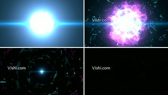 爆炸粒子光线视频