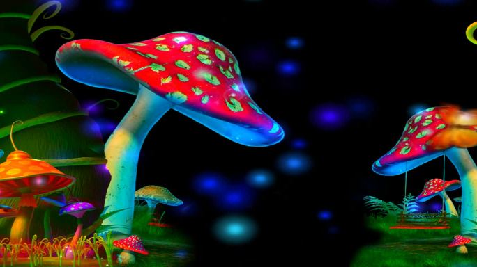 蝴蝶蘑菇粒子