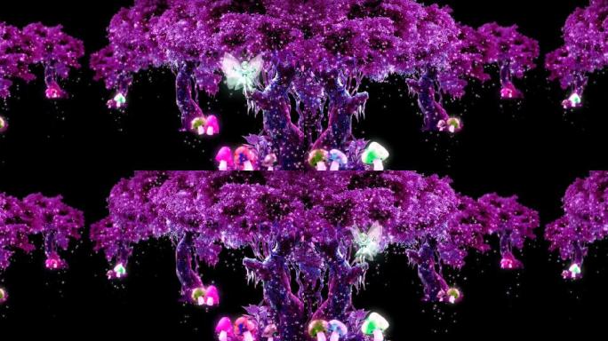 紫色-夜光森林天使