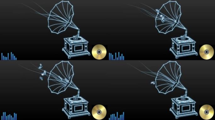 水晶留声机动态音符