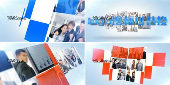 图片汇聚logo演绎片头ae模板