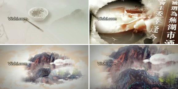 饮食水墨片头