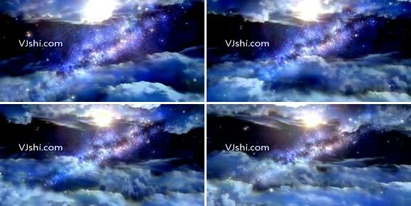 唯美粒子星空舞台背景
