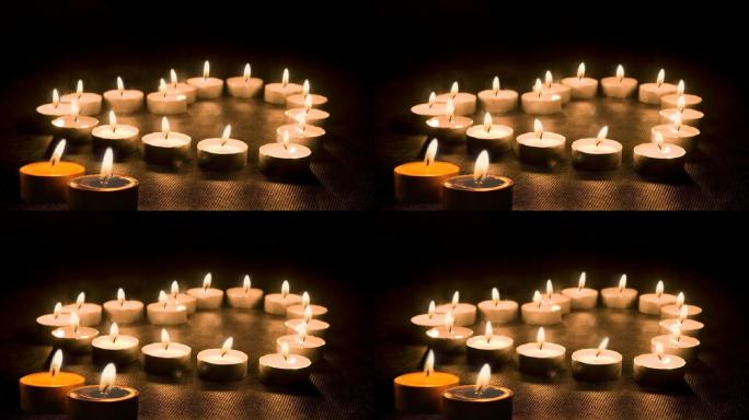 心形蜡烛烛光祈福背景视频