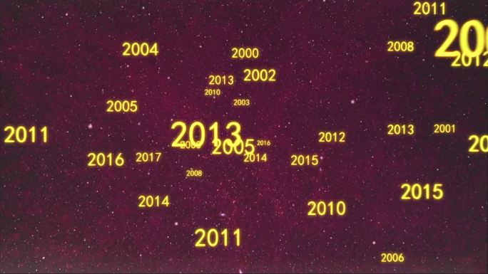 宇宙年代之旅高清年份数字推进