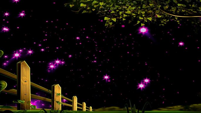 田园栅栏+紫色流星