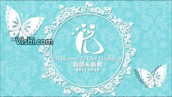 蒂芙尼蓝婚礼视频动态LOGOAE模板