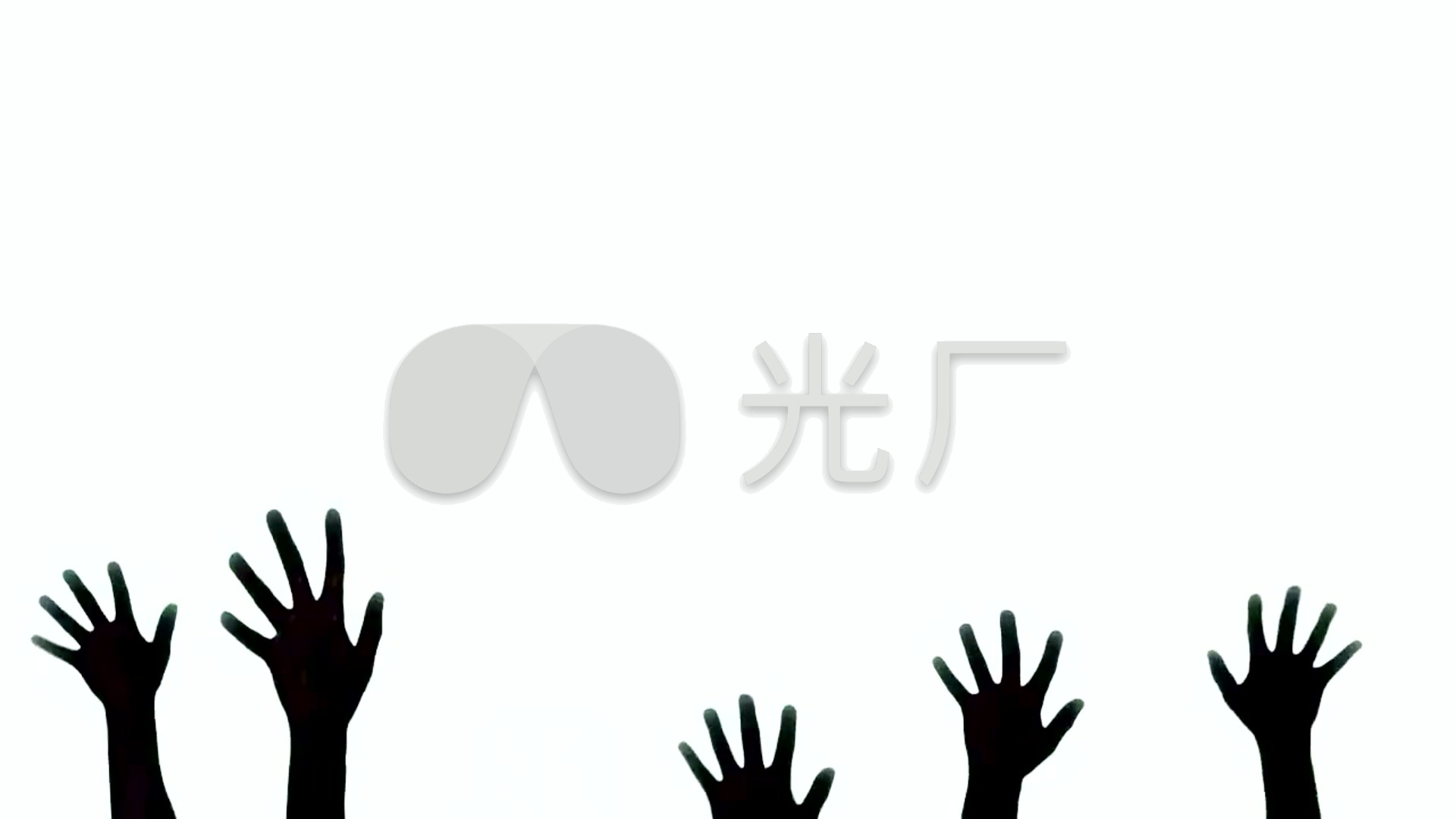 万圣节鬼节乱抓人手剪影循环_01080_高清素材