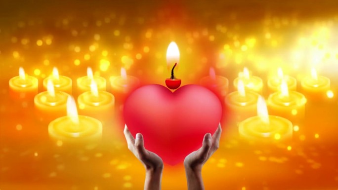 爱心烛光 让世界充满爱 演出背景视频素材